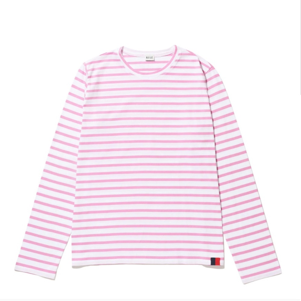 Kule The Modern Long sleeve shirt- pink and white stripe